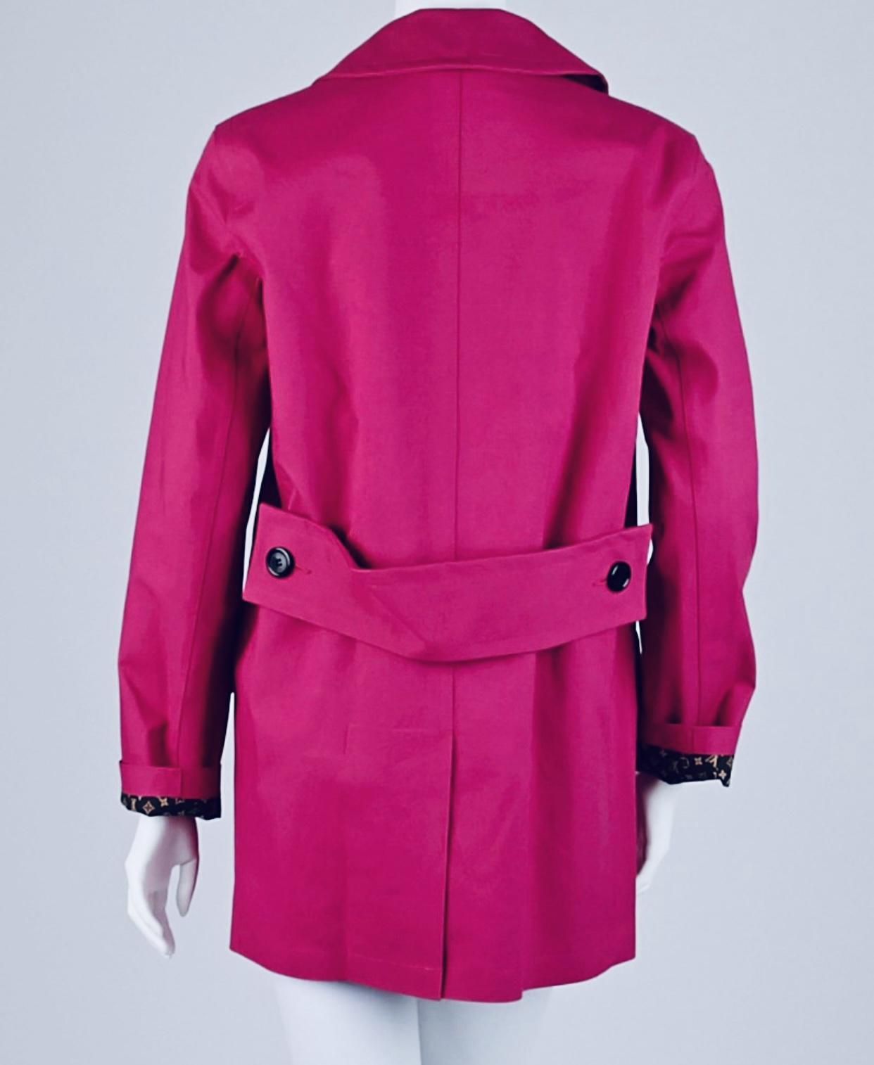 Hot Pink Cotton Mackintosh Double-Breasted Trench Coat — image 4