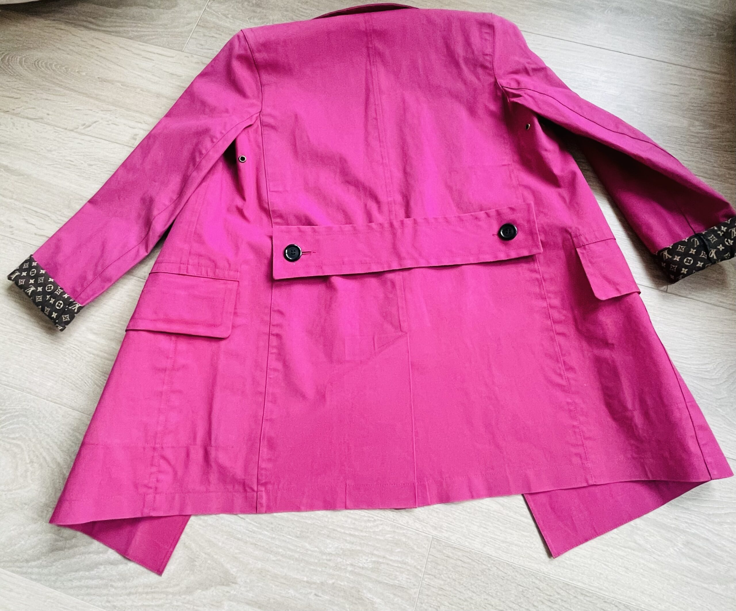 Hot Pink Cotton Mackintosh Double-Breasted Trench Coat — image 6