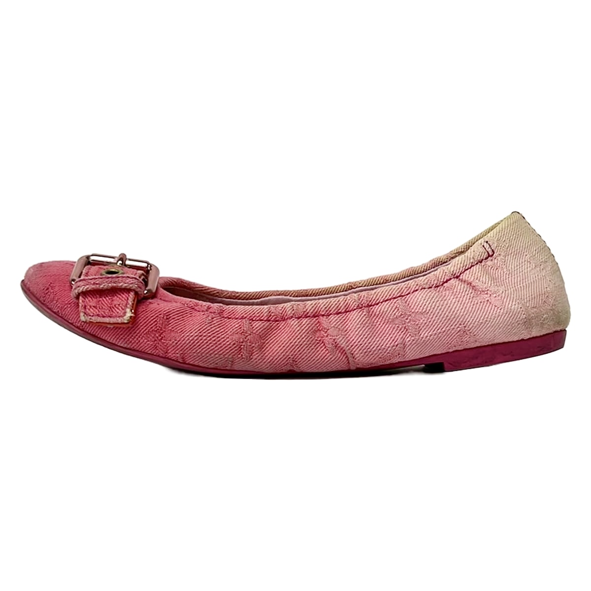 Pink Monogram Denim Sunburst Ballet Flats — image 2