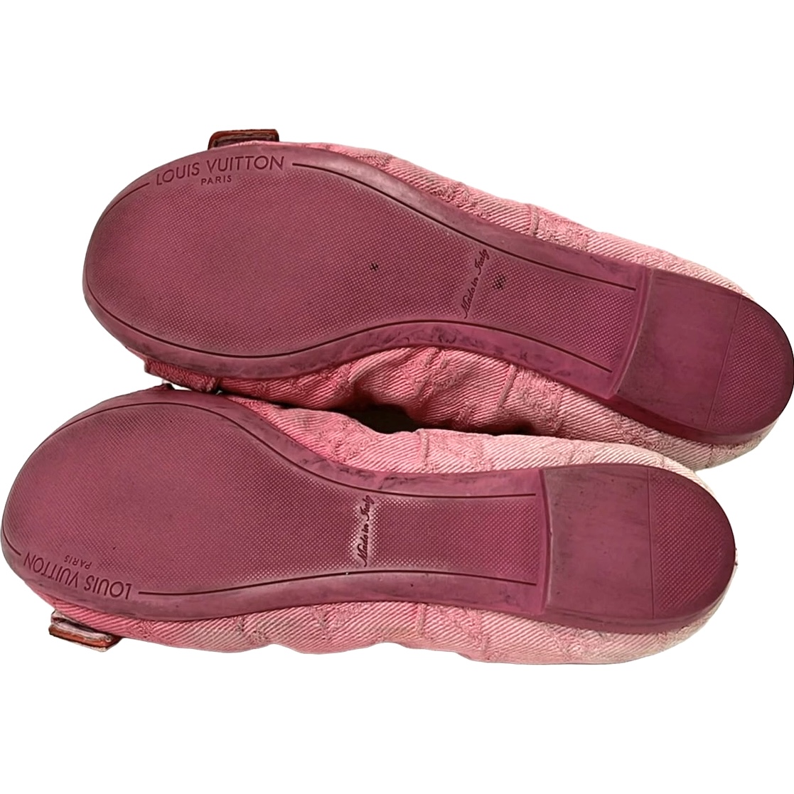 Pink Monogram Denim Sunburst Ballet Flats — image 8