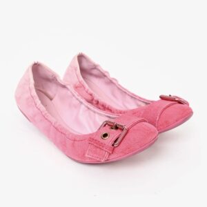 Pink Monogram Denim Sunburst Ballet Flats — image 6