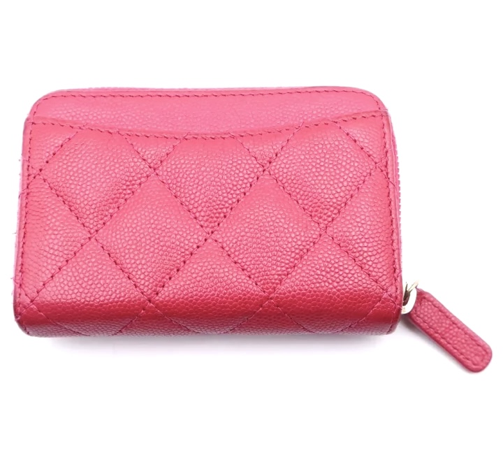 Chanel Pink Caviar Classic Zip Coin Purse/Gold CC — image 4
