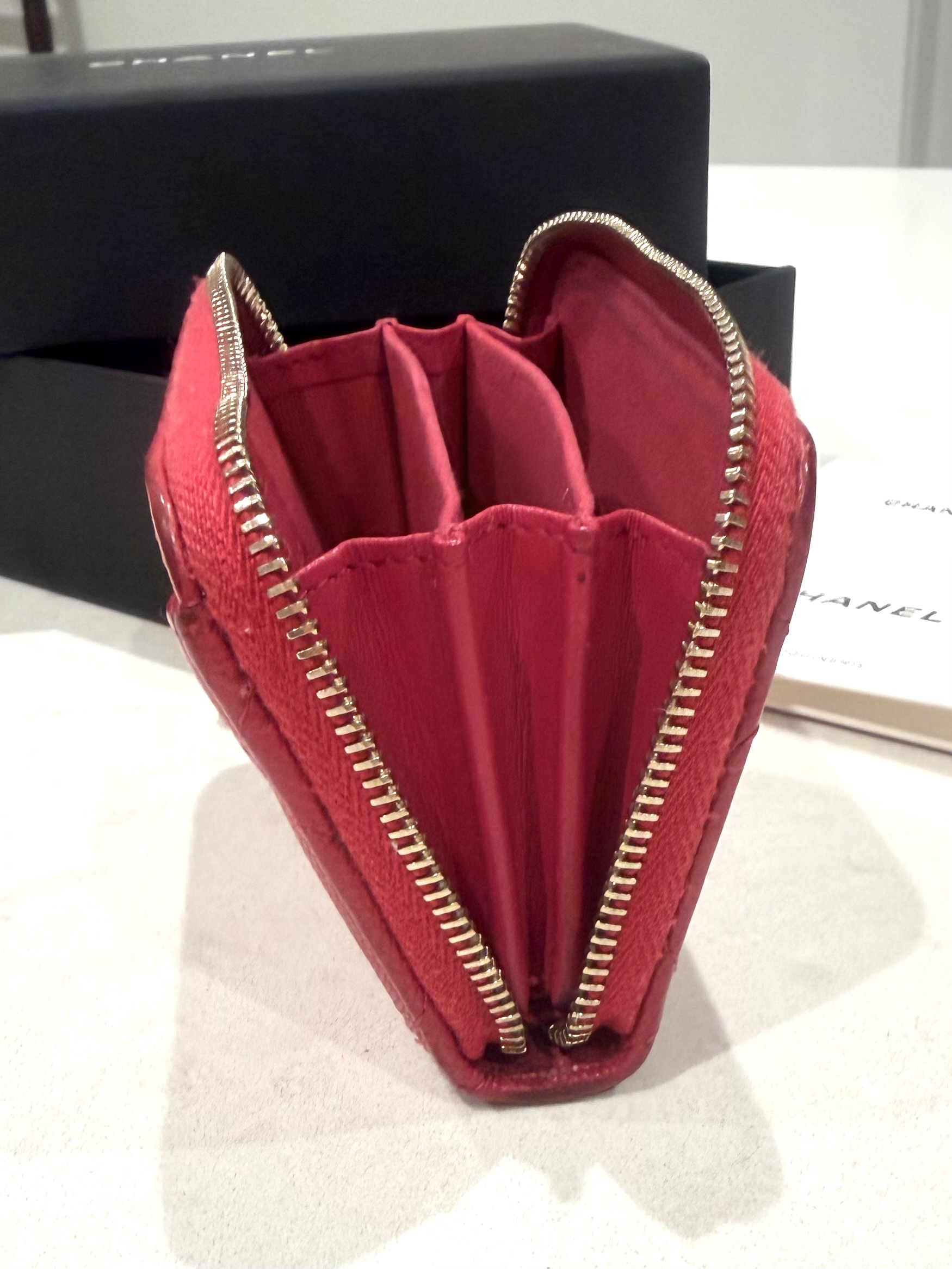 Chanel Pink Caviar Classic Zip Coin Purse/Gold CC — image 11