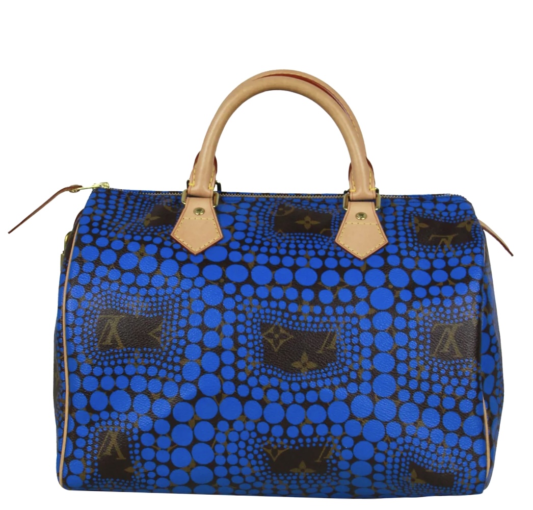 Yayoi Kusama Monogram Speedy 30 Royal Blue