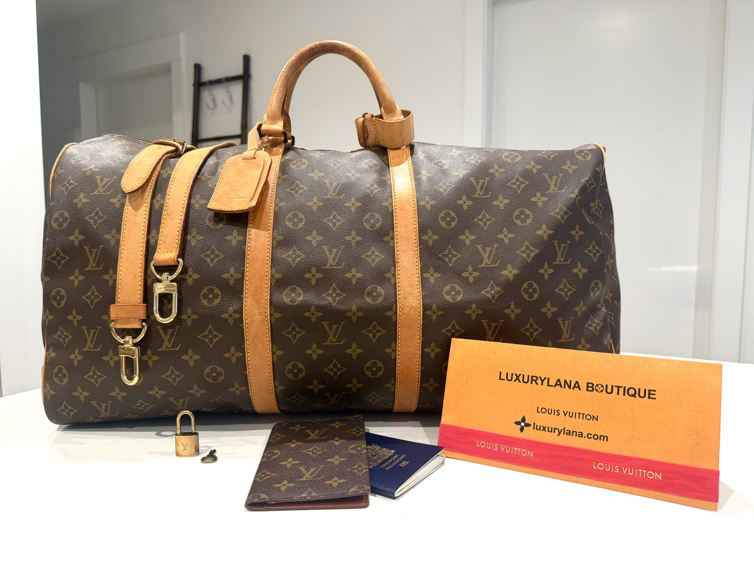 Iconic Timeless Monogram Keepall 60 Bandouliere Handbag — image 4