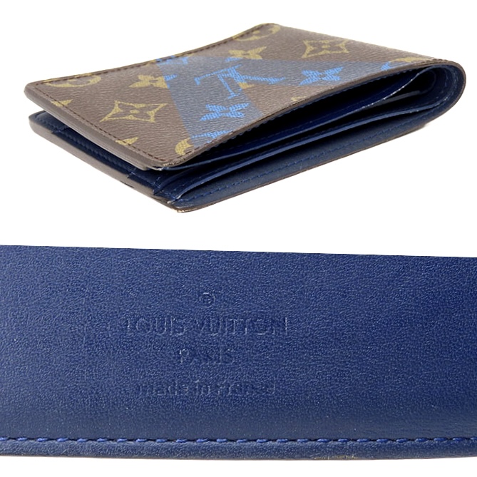 Monogram V-Blue Signature Portefoille Multiple Wallet — image 4