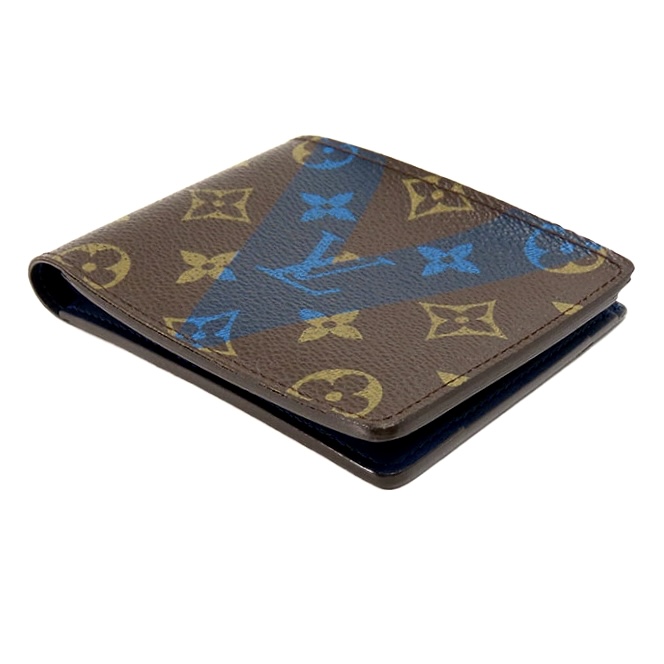 Monogram V-Blue Signature Portefoille Multiple Wallet — image 3