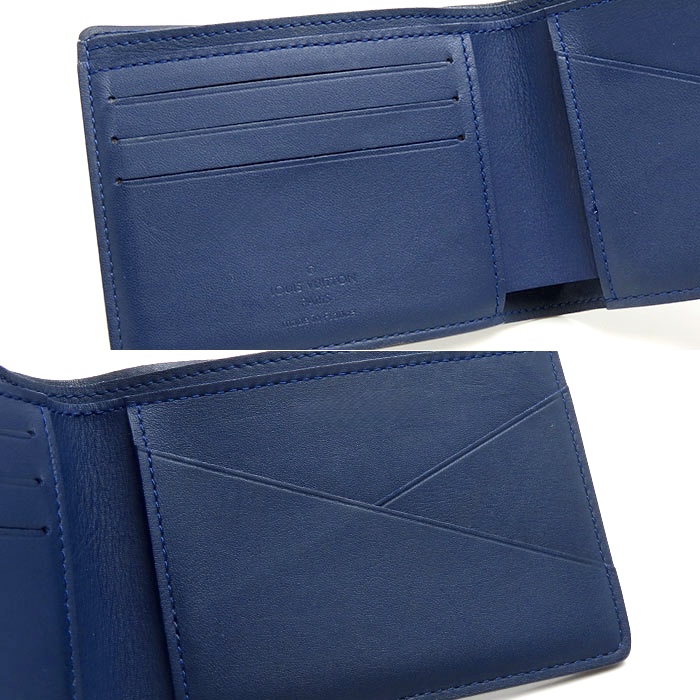 Monogram V-Blue Signature Portefoille Multiple Wallet — image 9