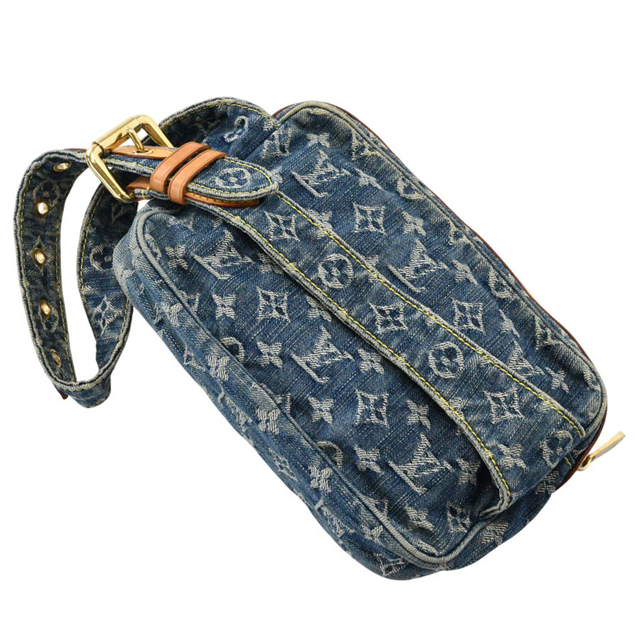 Monogram Blue Denim Waist Pouch Sling Bum Bag — image 15