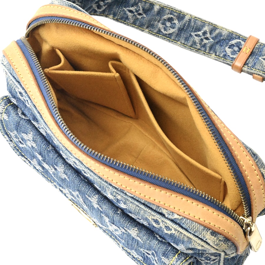 Monogram Blue Denim Waist Pouch Sling Bum Bag — image 19