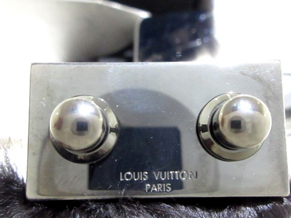 Louis Vuitton Lock Me Mink Fur Black Manchette Bracelet Cuff