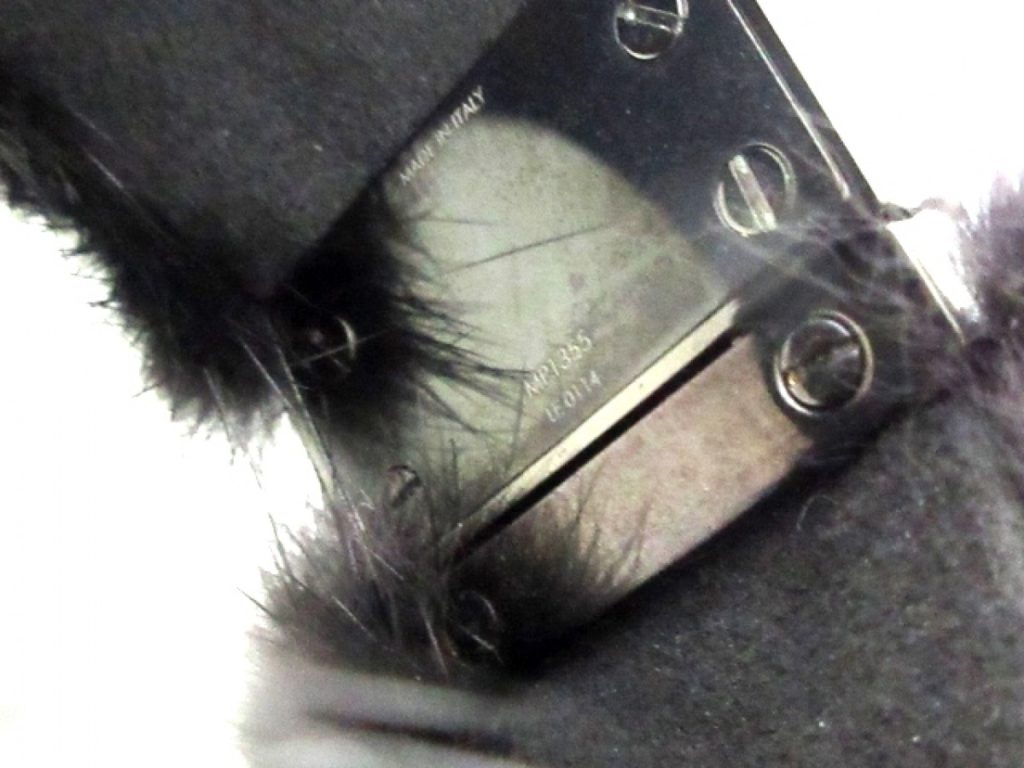 Louis Vuitton Lock Me Mink Fur Black Manchette Bracelet Cuff