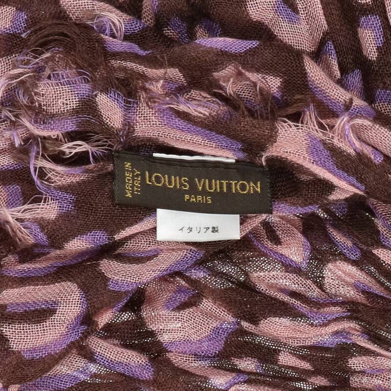 Louis Vuitton Stephen Sprouse Silk Crepe Leopard Monogram Scarf