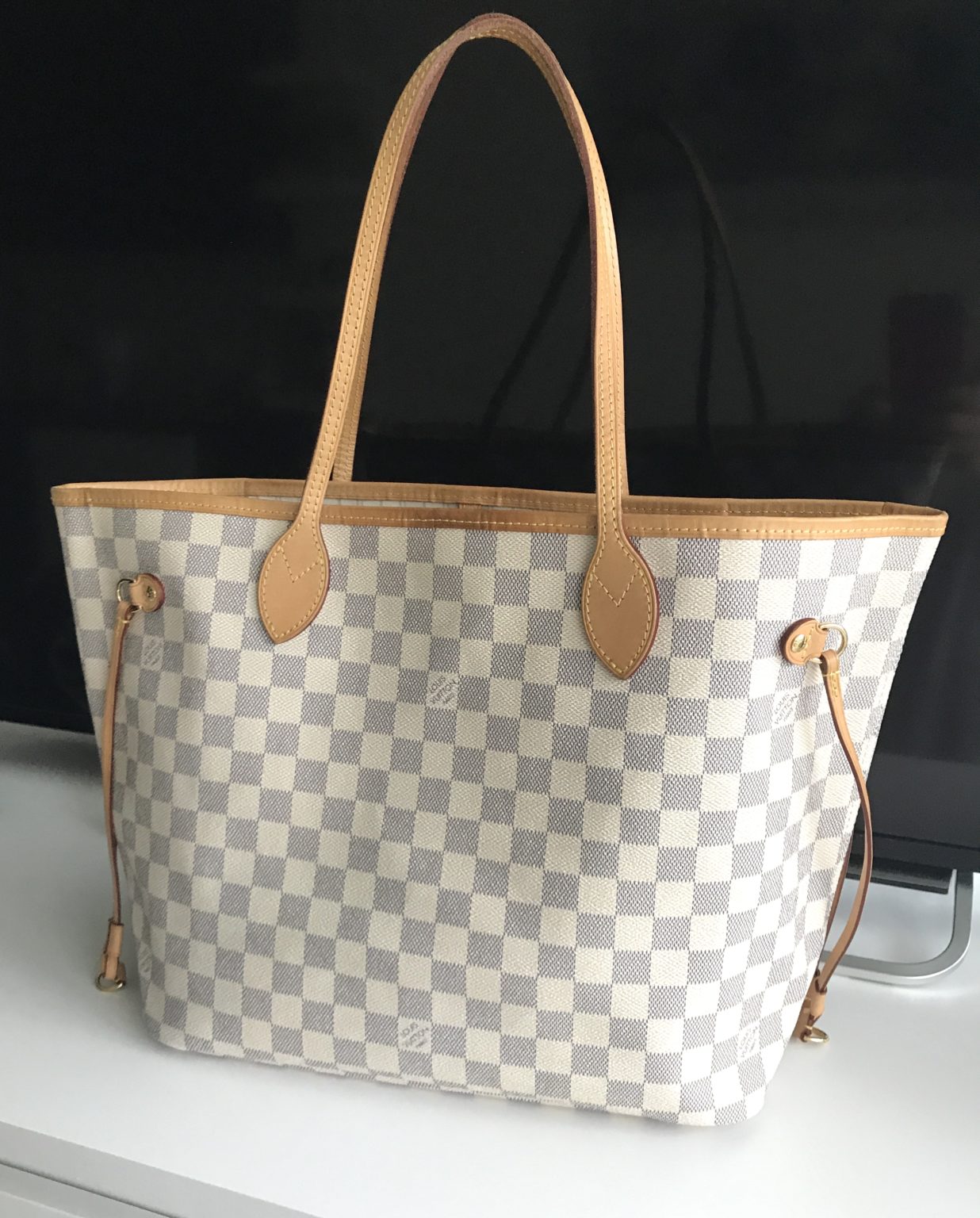 Neverfull MM Damier Azur Tote Bag