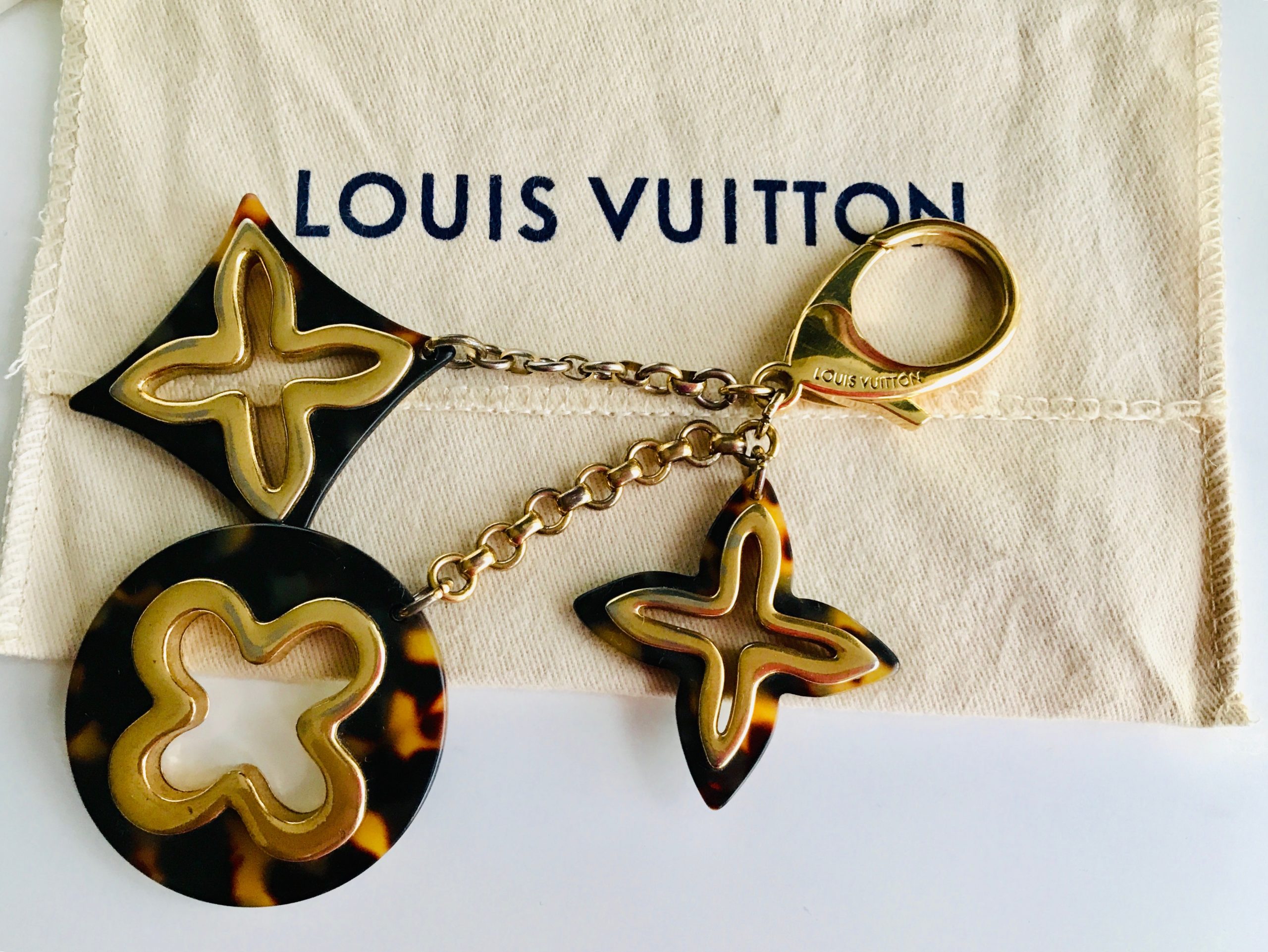 Louis Vuitton Gold Bijoux Sac Baxter Keychain Bag Charm Dog Bone