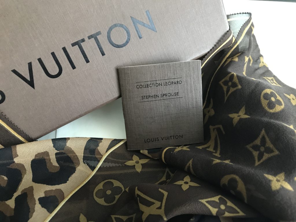 Louis Vuitton Stephen Sprouse Silk Crepe Leopard Monogram Scarf