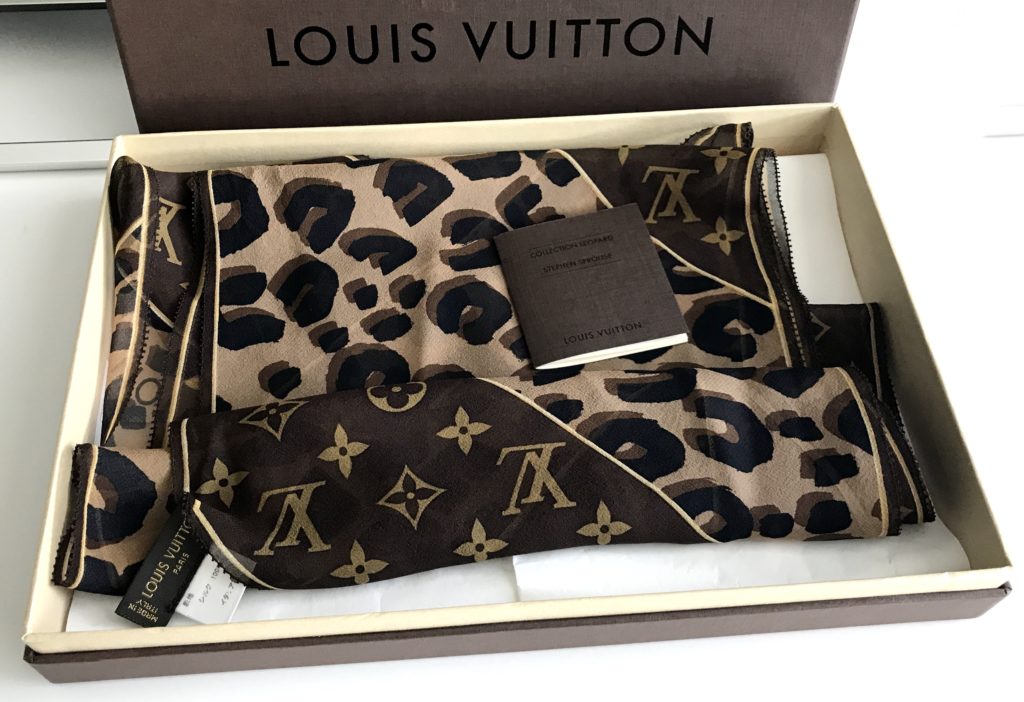 Louis Vuitton Stephen Sprouse Silk Crepe Leopard Monogram Scarf