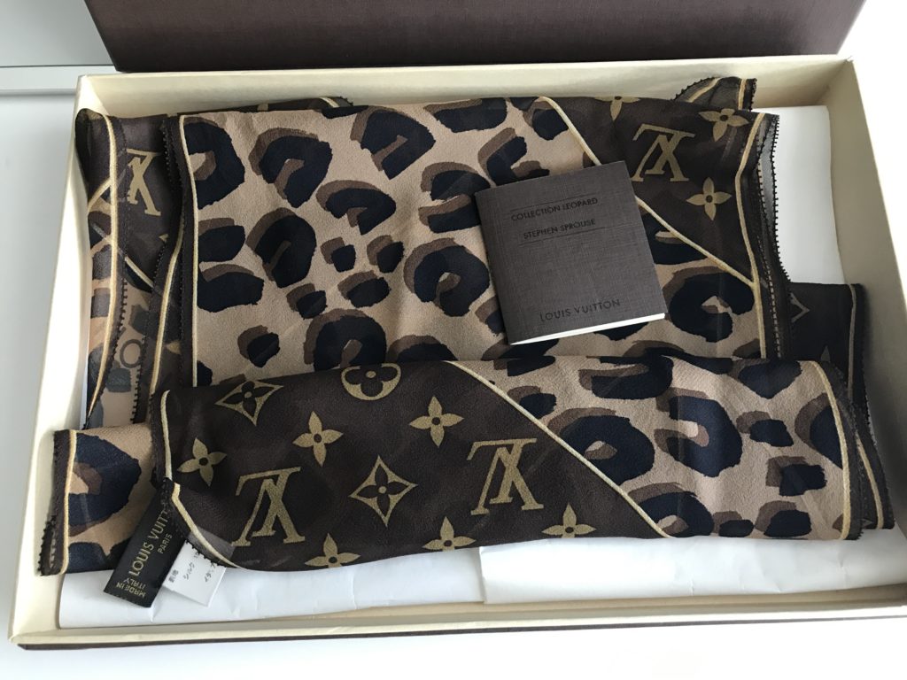 Louis Vuitton Stephen Sprouse Silk Crepe Leopard Monogram Scarf