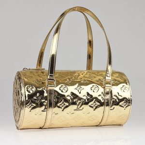 Louis Vuitton Alma Handbag Monogram Miroir PVC GM Gold 21881526
