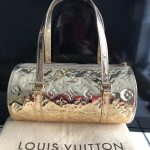 LOUIS VUITTON Monogram Miroir Papillon Handbag Dre Gold M95270 Ex