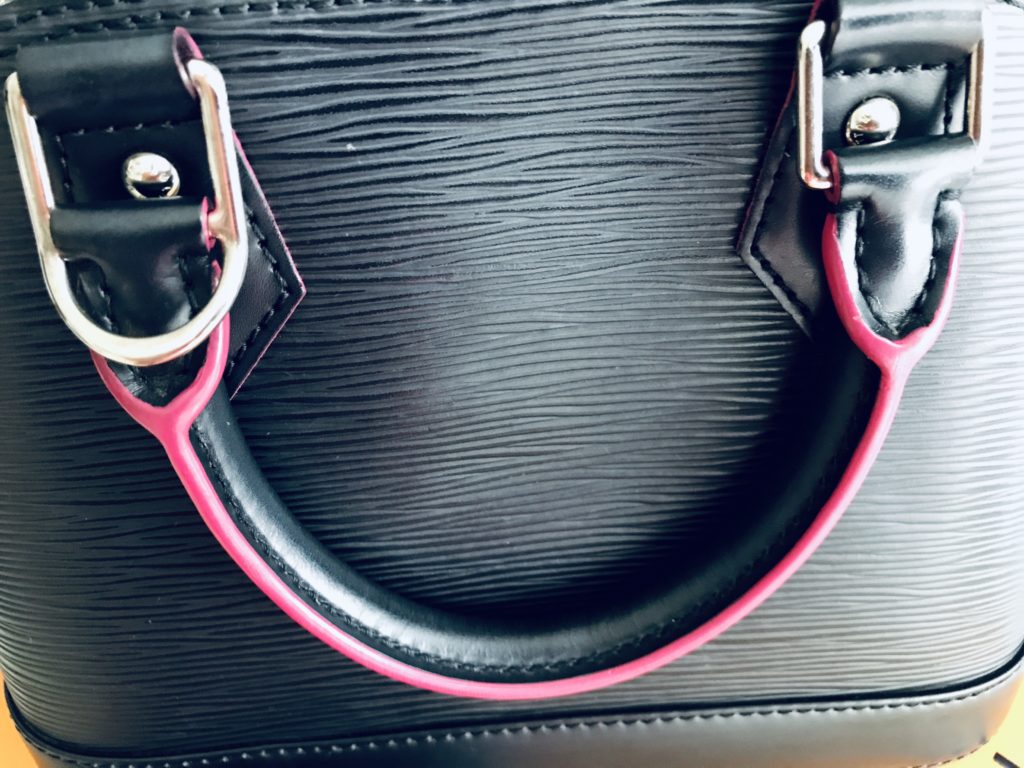 Louis Vuitton Epi Leather-Black/Hot Pink  Alma BB Handbag