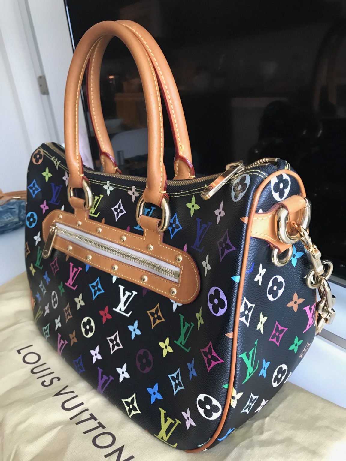 Louis Vuitton Black Multicolor Rita Handbag