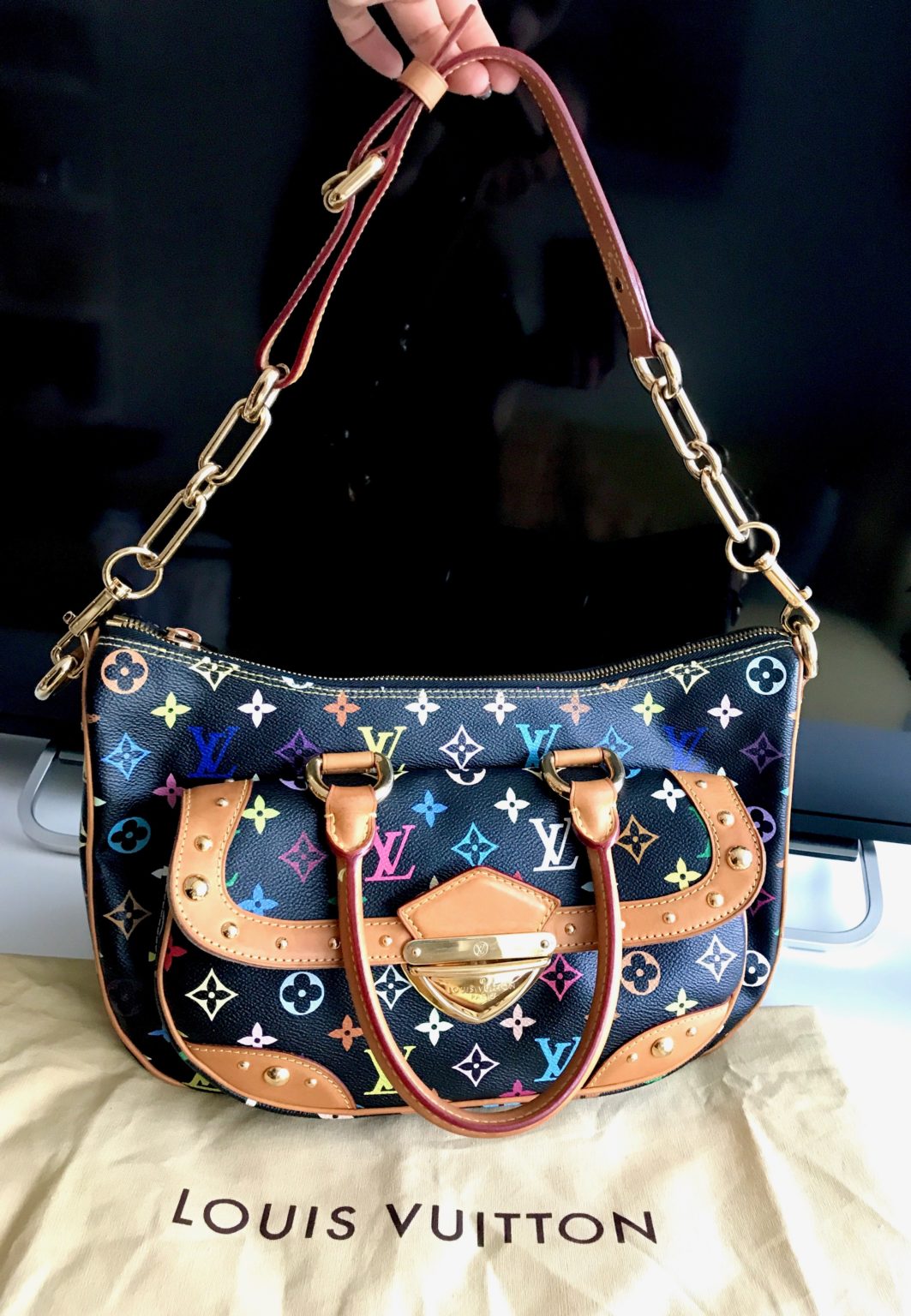 Louis Vuitton Black Multicolor Rita Handbag