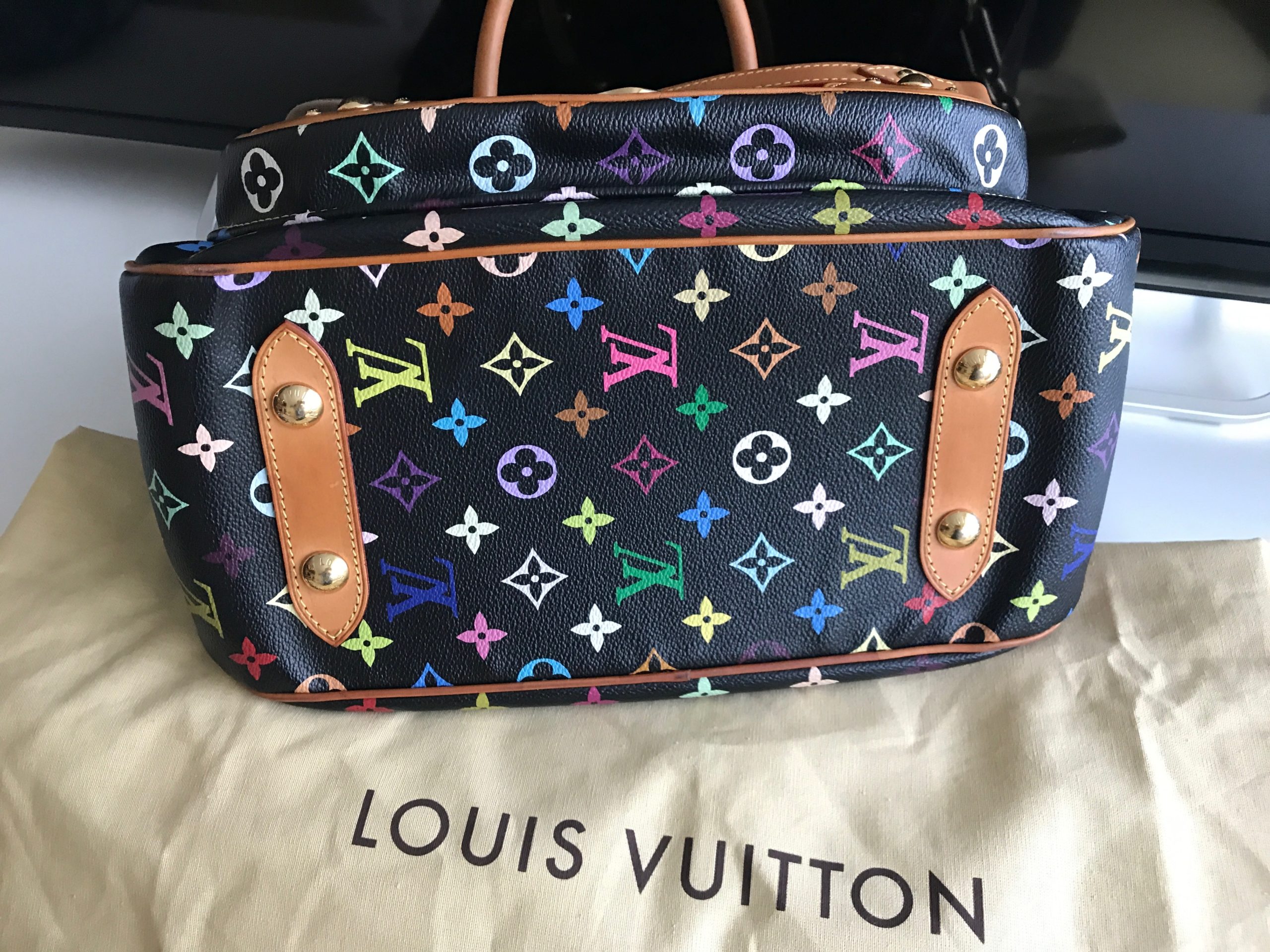 Louis Vuitton, Bags, Louis Vuitton Black Multicolor Monogram Canvas Rita  Bag