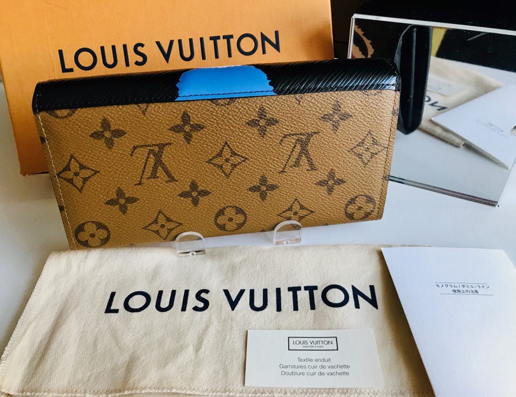 Louis Vuitton Monogram Reverse Epi Kabuki Mask Sarah Wallet