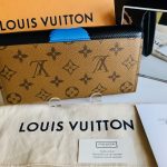 Louis Vuitton EPI and Brown Monogram Coated Canvas Kabuki Mask Chain Wallet Silver Hardware, 2017 (Like New), Womens Handbag