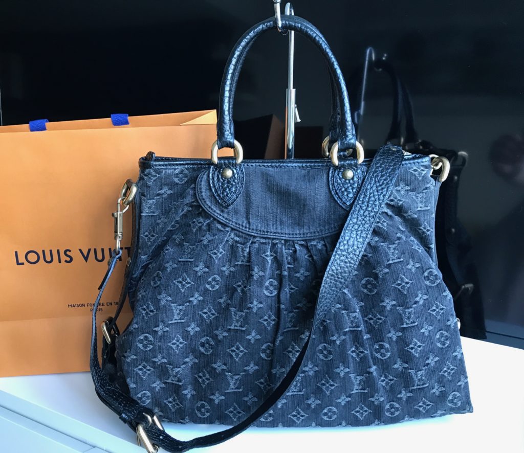 Louis Vuitton Black Monogram Denim Neo Cabby GM Shoulder Bag