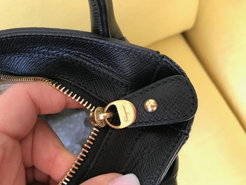 Salvatore Ferragamo Black Leather Large Tote