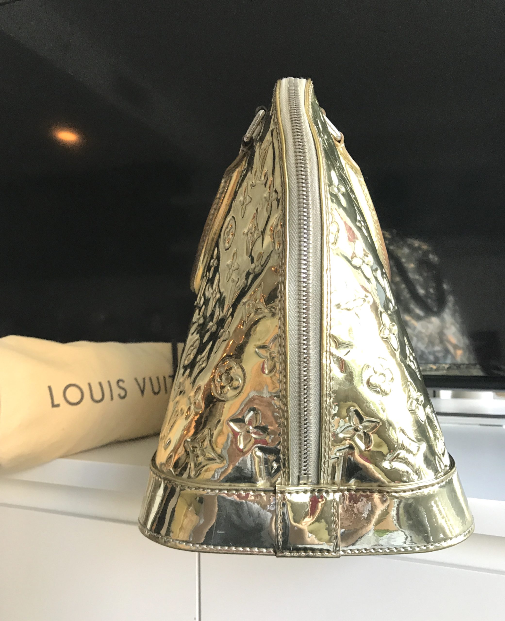 Louis Vuitton Gold Monogram Miroir Alma GM