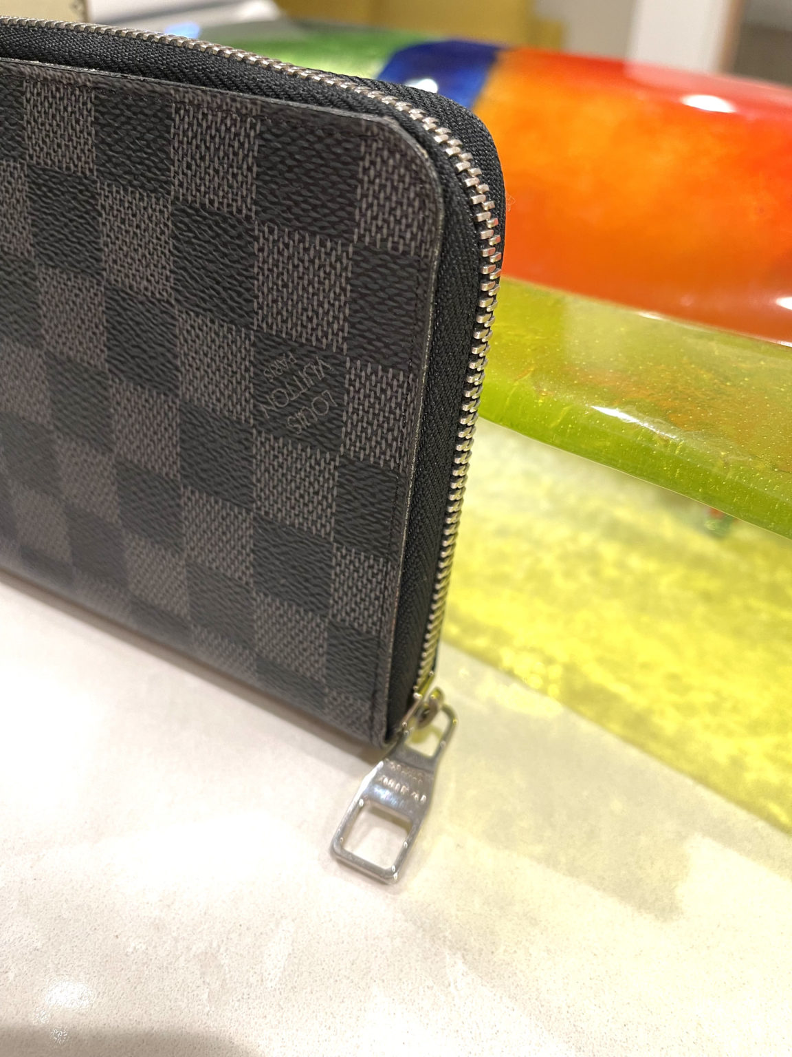 Damier Graphite Zip Around Long Wallet