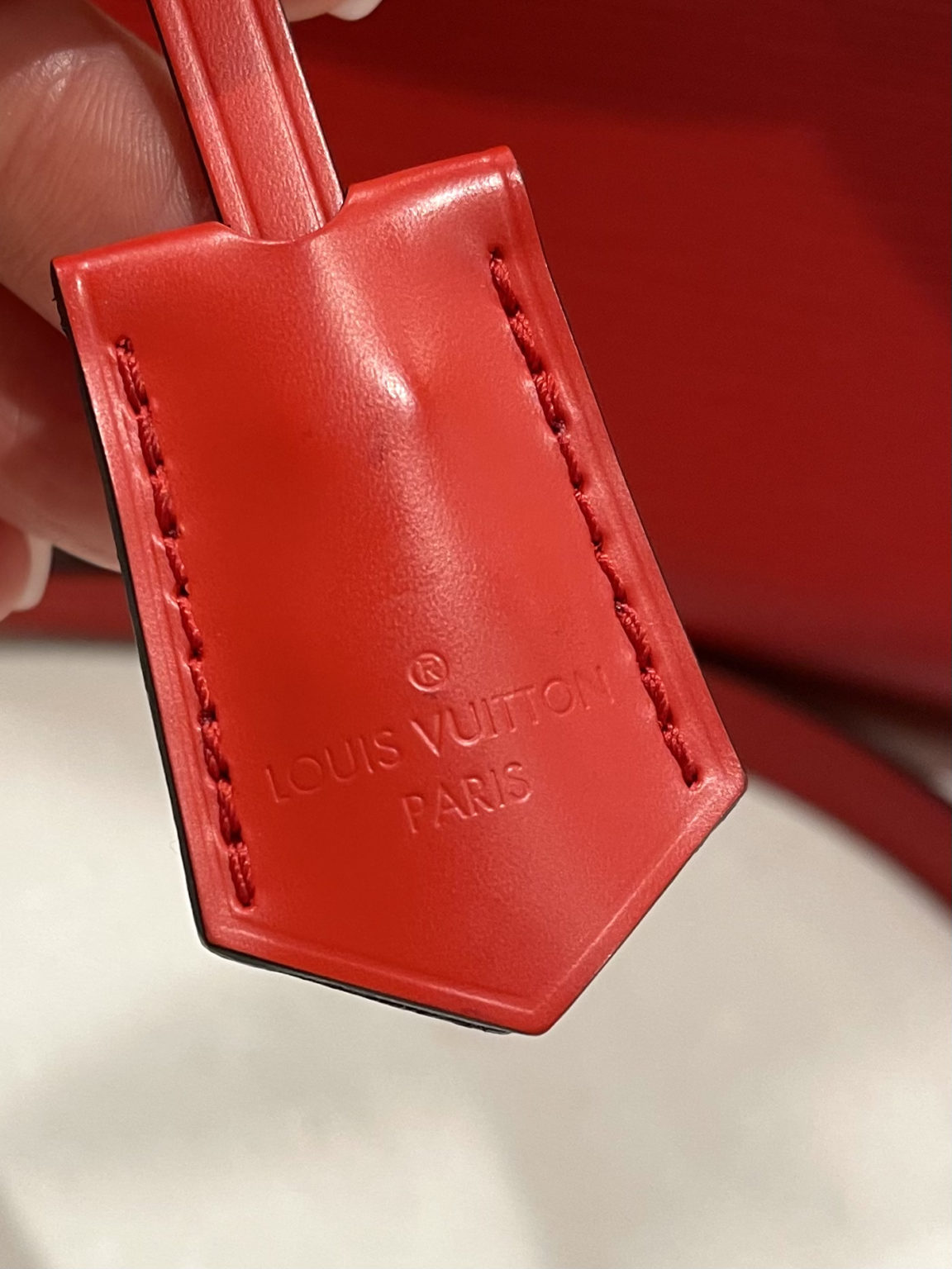 Louis Vuitton Red Epi Leather Cluny MM Coquelicot Handbag