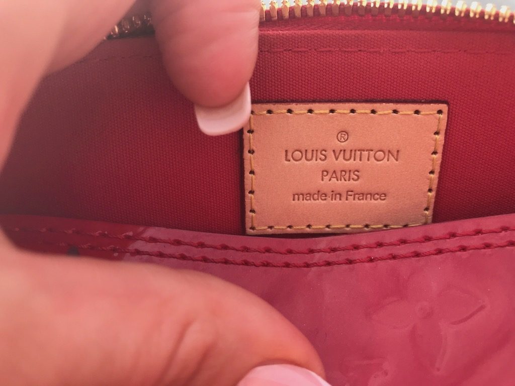 Louis Vuitton Alma BB Vernis Pomme D'Amour Cherry Handbag