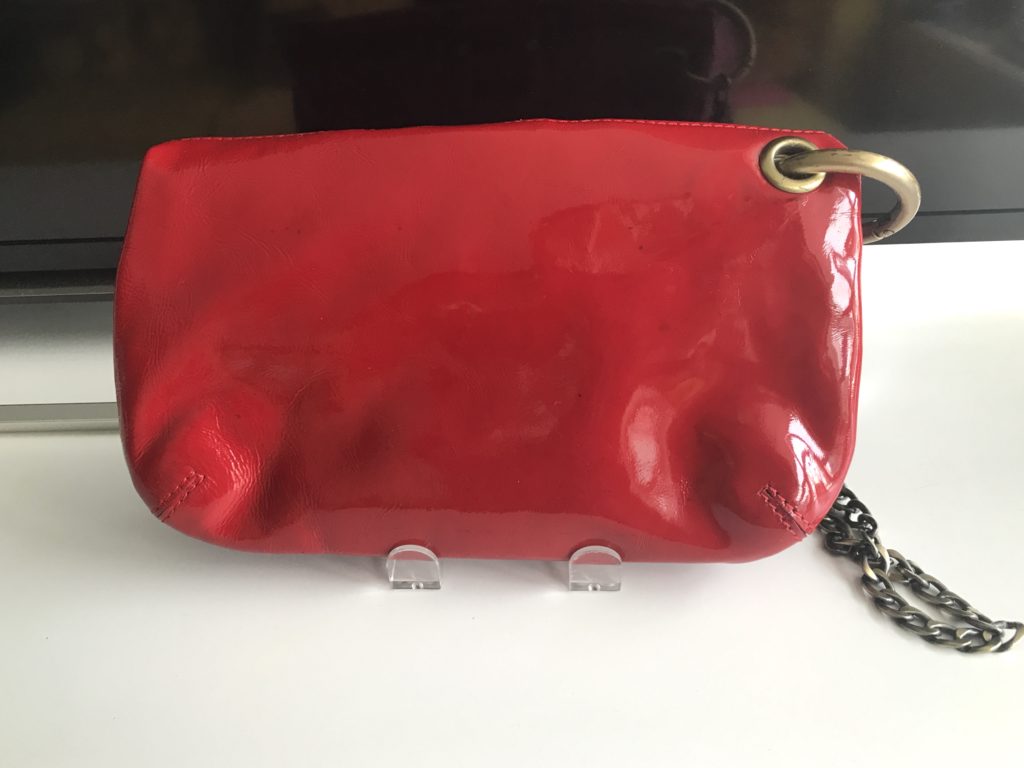 Jimmy Choo Red Patent Mave Clutch