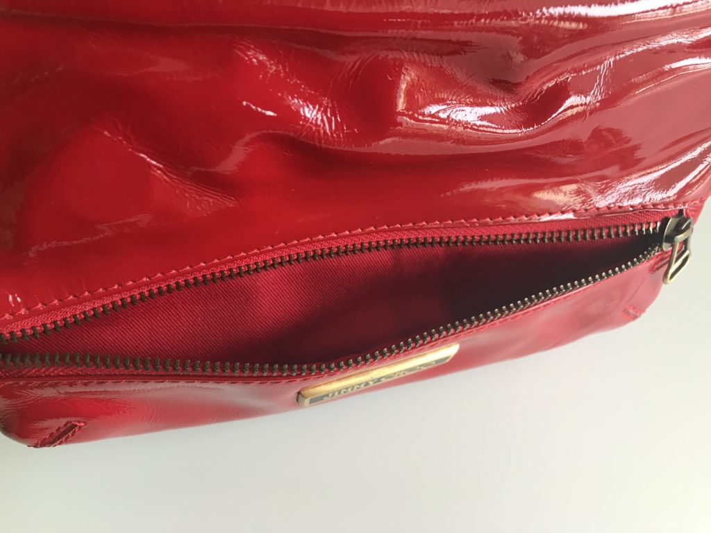 Jimmy Choo Red Patent Mave Clutch