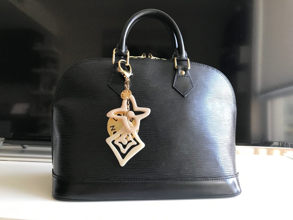 Louis Vuitton Black Epi Alma Handbag