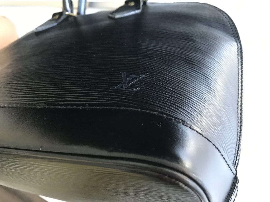 Louis Vuitton Black Epi Alma Handbag