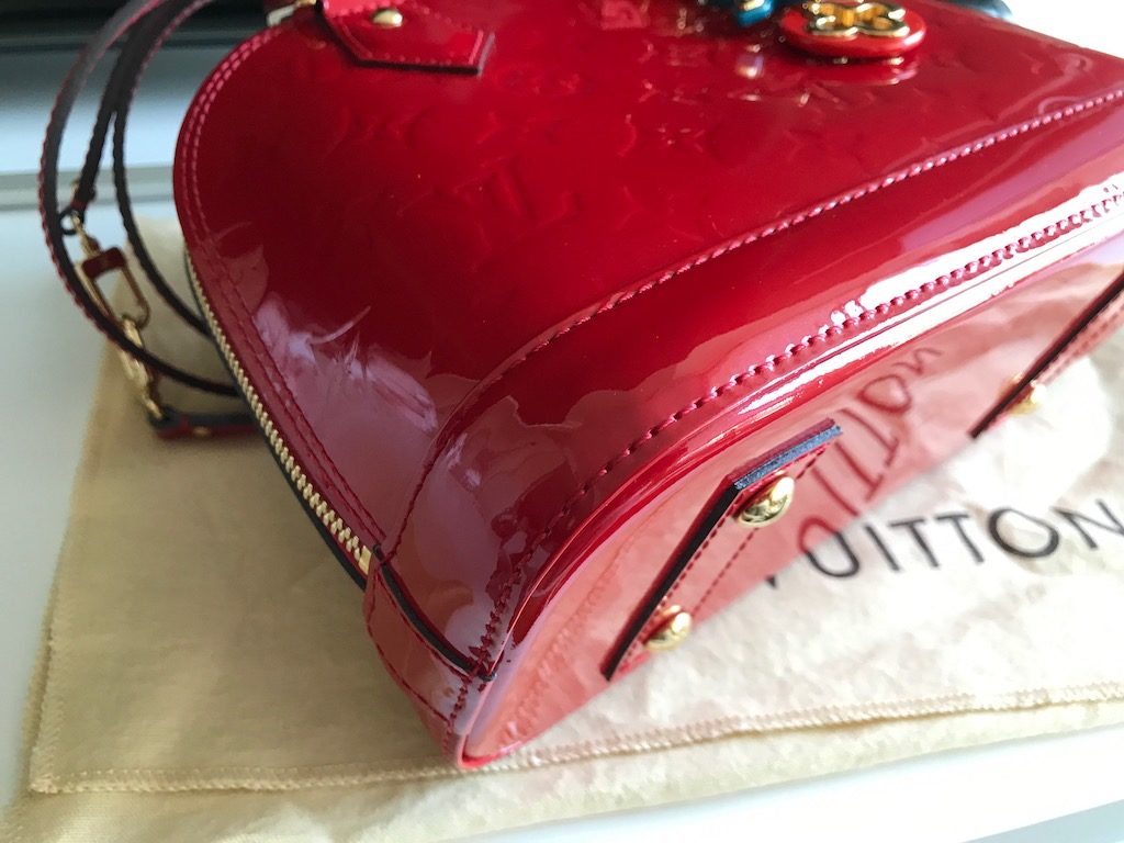 Louis Vuitton Alma BB Vernis Pomme D'Amour Cherry Handbag