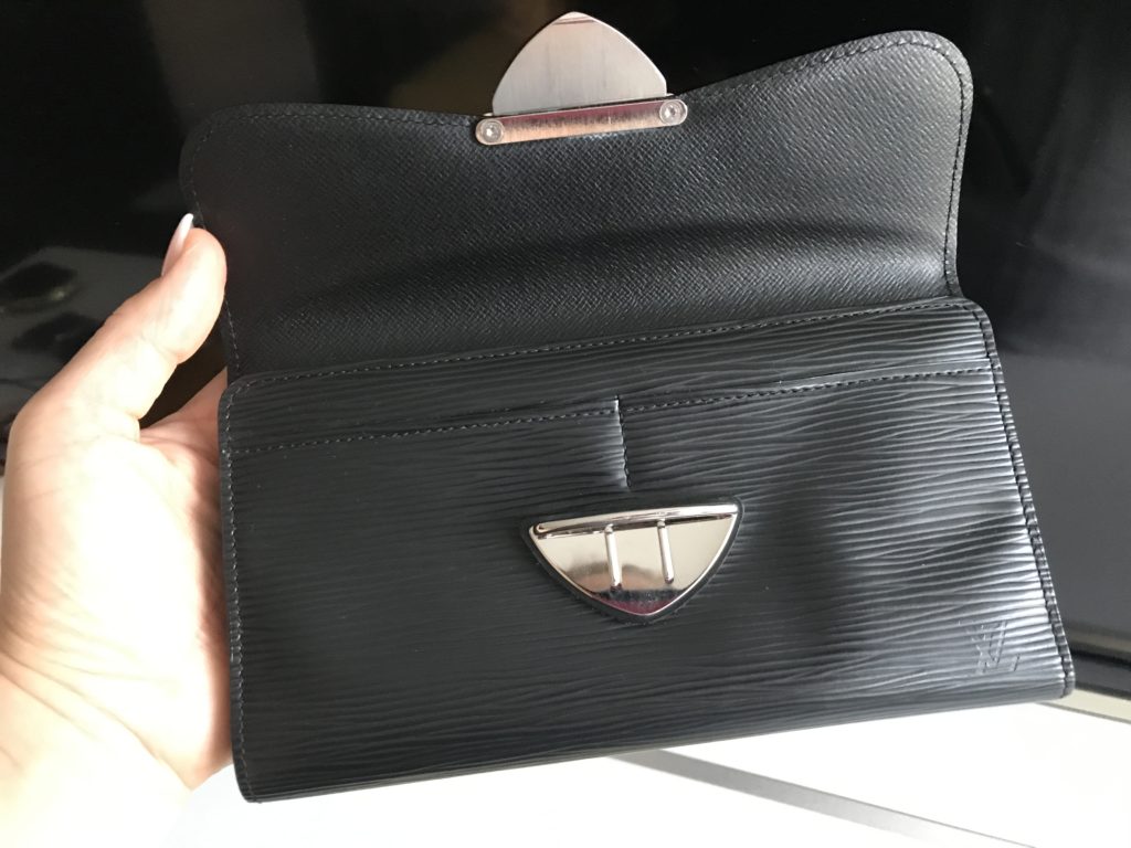 Black Epi Leather Eugenie Wallet