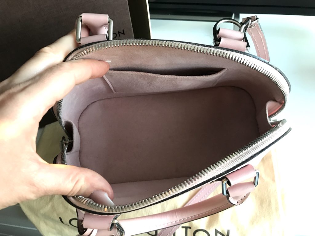 Louis Vuitton Alma BB Epi Leather Rose Ballerine