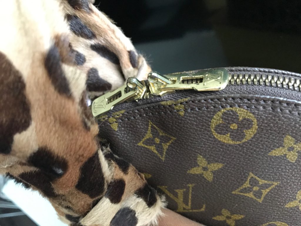 Azzedine Alaia Leopard Monogram Alma Handbag