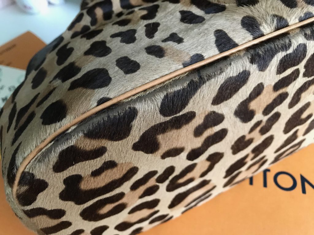 Azzedine Alaia Leopard Monogram Alma Handbag