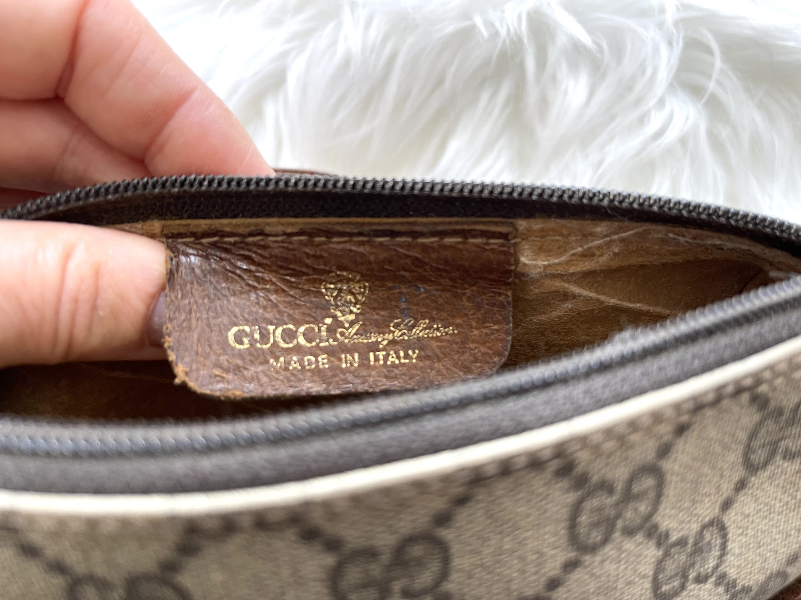 Vintage Gucci Monogram Sling Bag Made In Italy
