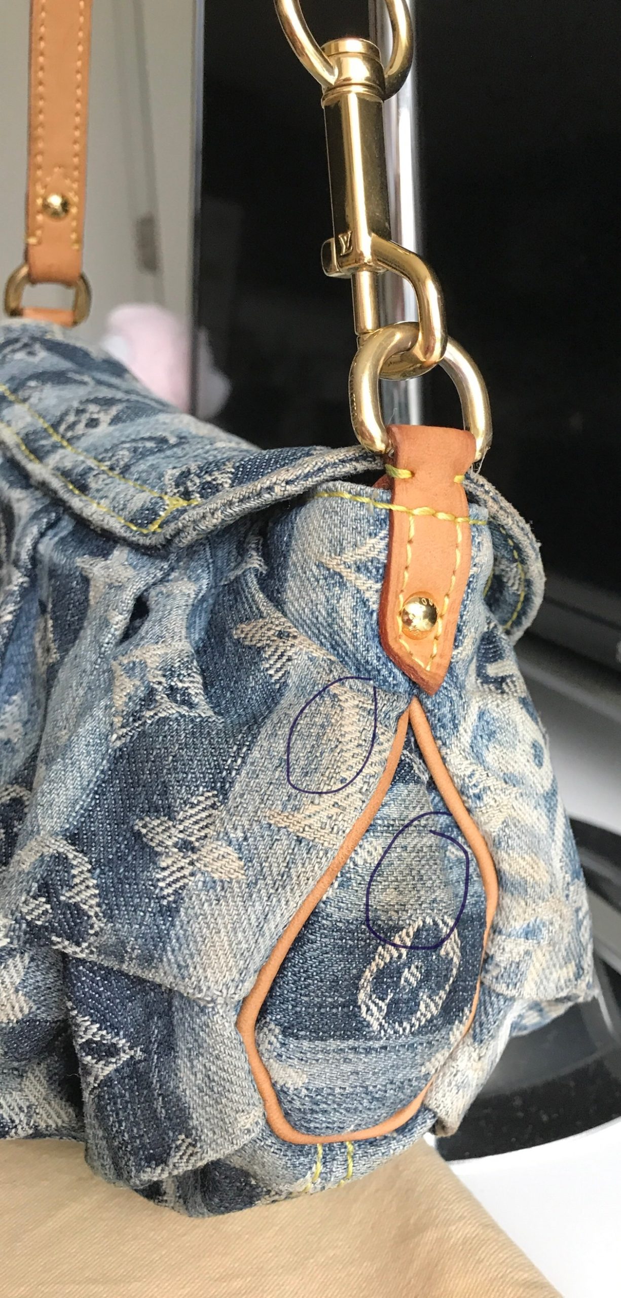 Louis Vuitton, Bags, Authentic Louis Vuitton Denim Backpack