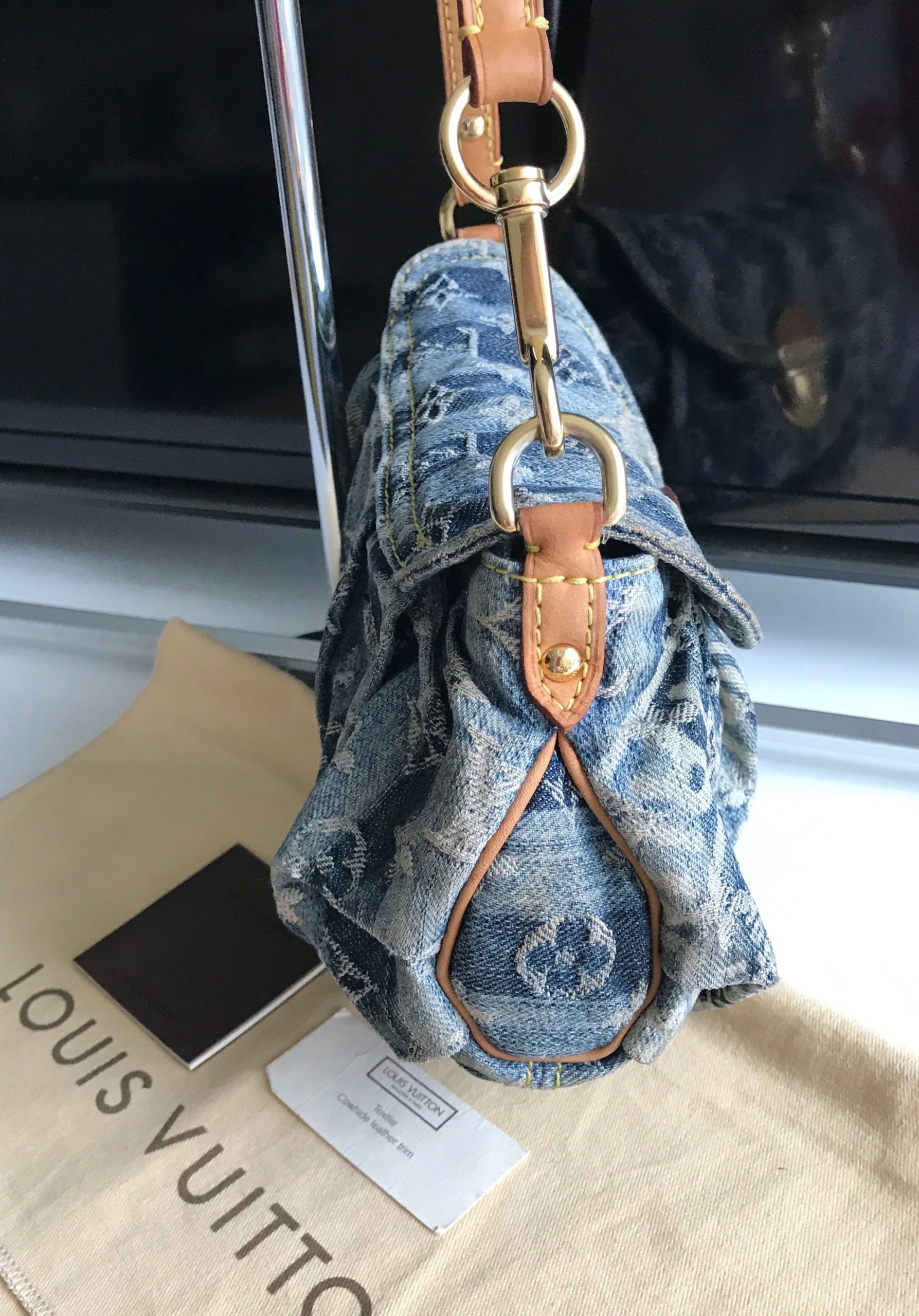 Louis Vuitton, Bags, Authentic Louis Vuitton Denim Mini Pleaty