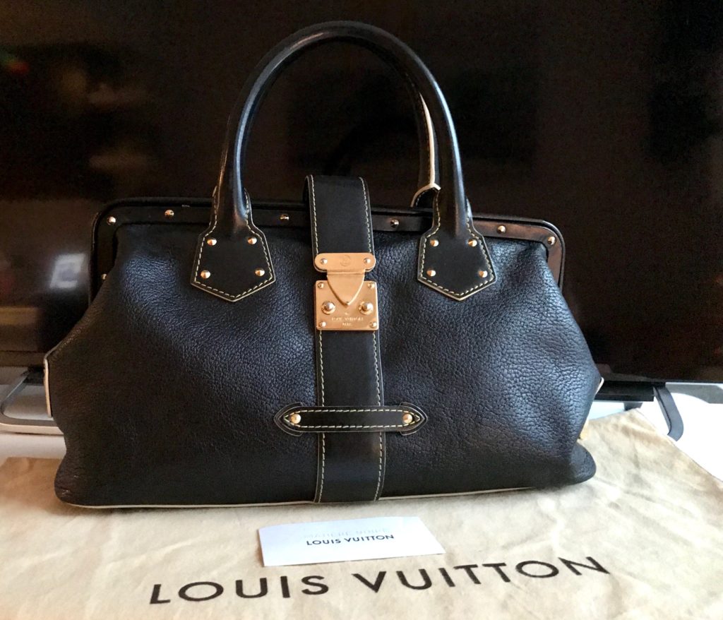 Louis Vuitton L'Ingenieux PM Black Leather Boston Bag