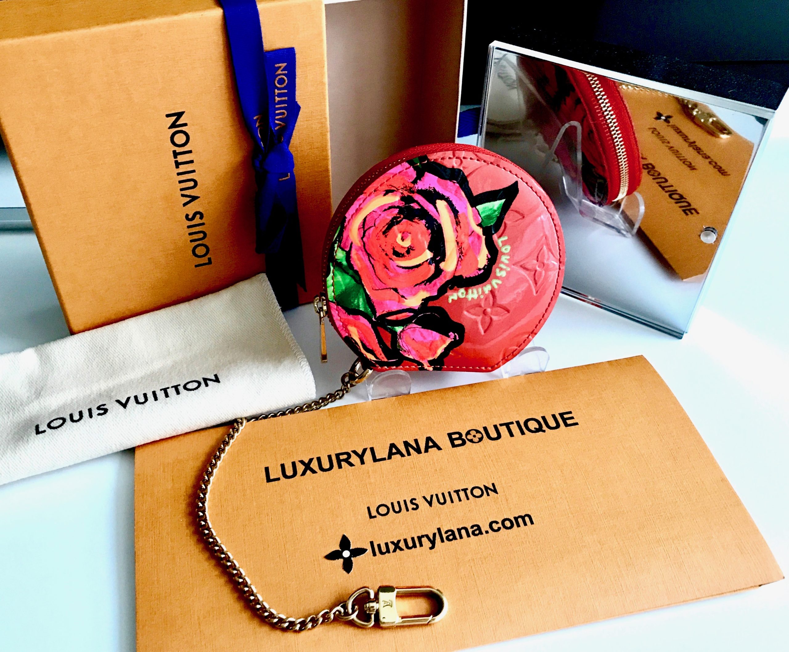 Louis Vuitton Stephen Sprouse Leopard Heart Porte Monnaie Coin